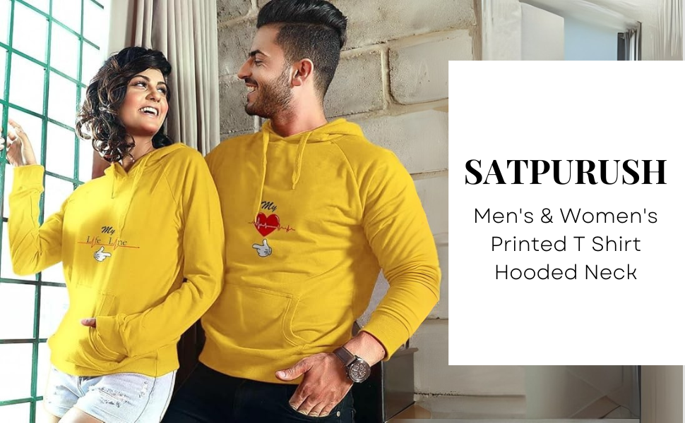 Buy SATPURUSH Men's & Women's Casual My Life Line Printed Buy SATPURUSH Men's & Women's Casual My Life Line Printed