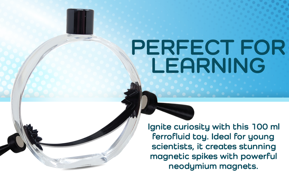 Round Ferrofluid Display Toy Bottle Metallic Ferrofluid