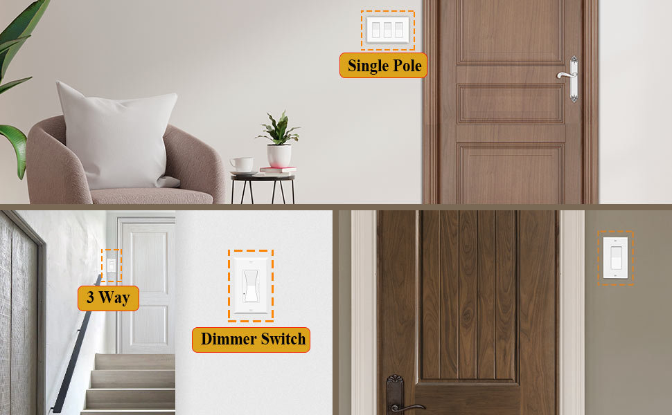 15A Dimmer Rocker Interrupter Light Switches