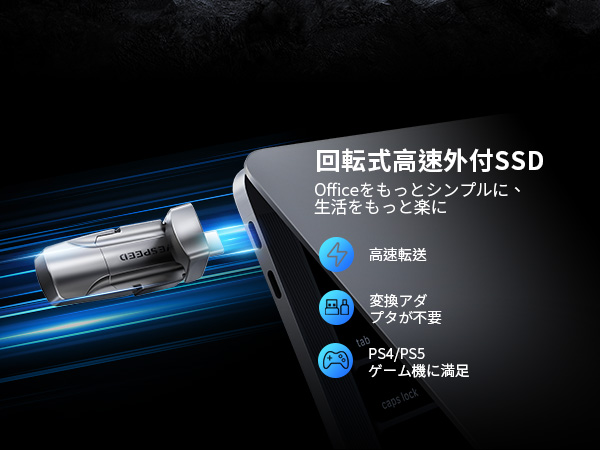 MOVE SPEED 外付けSSD 1050MB/s Secure Your Data with MOVESPEED ST10 Touch Lock 1TB/2TB SSD