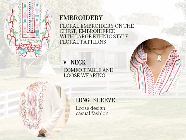 トップス used euro embroidery blouse Amazon.com: YZXDORWJ Embroidered Mexican Top for Women