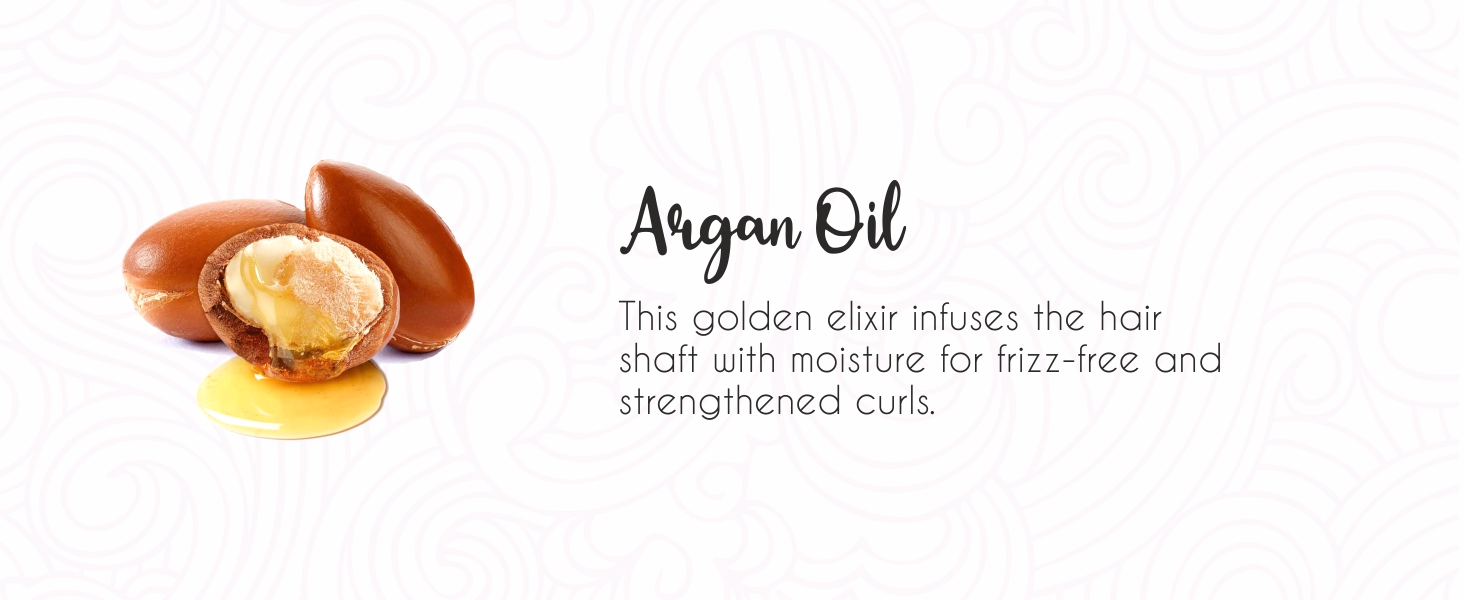 Argan Oil moisturizer for frizz free curls, reduce hair fall, strengthened curls