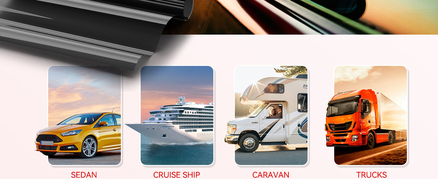 IAQWE Car Window Tint 24" in x 15'Ft with 5 VLT, Nano