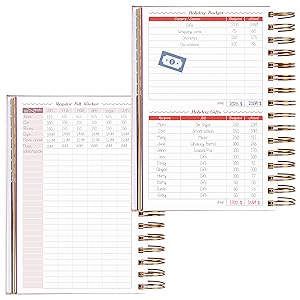 budgeting book with money pockets