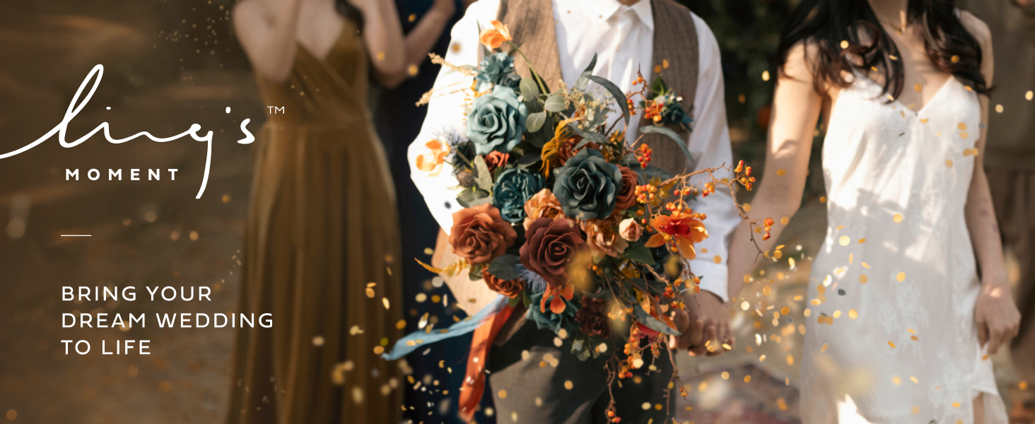 wedding bouquet for bridal bride flowers rose artificial de novia para silk boquet ramo decor boda