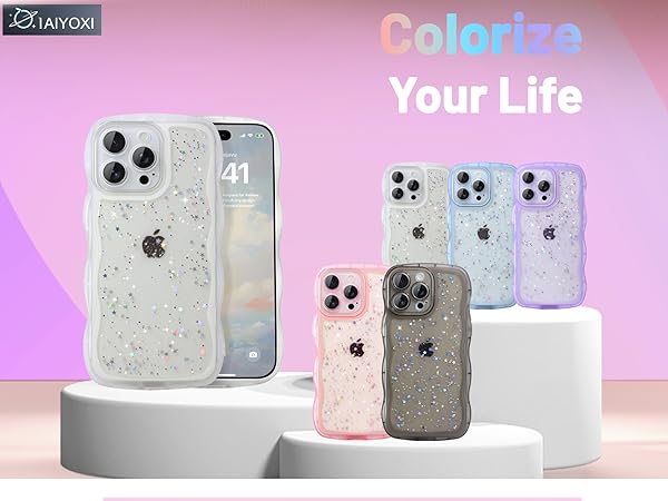 Amazon.com: IAIYOXI Case for iPhone 15 Pro Max - Curly Wave