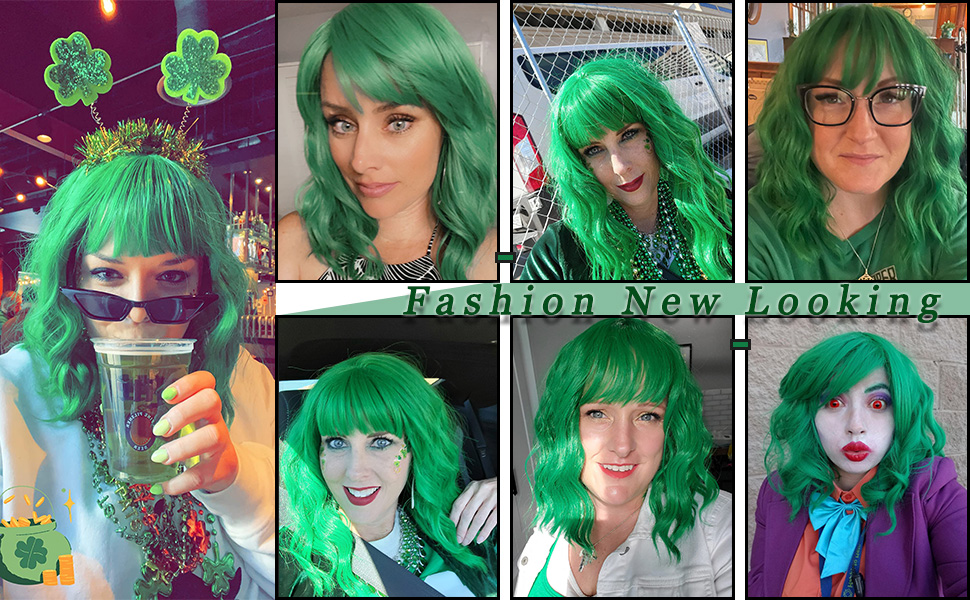 green wigs