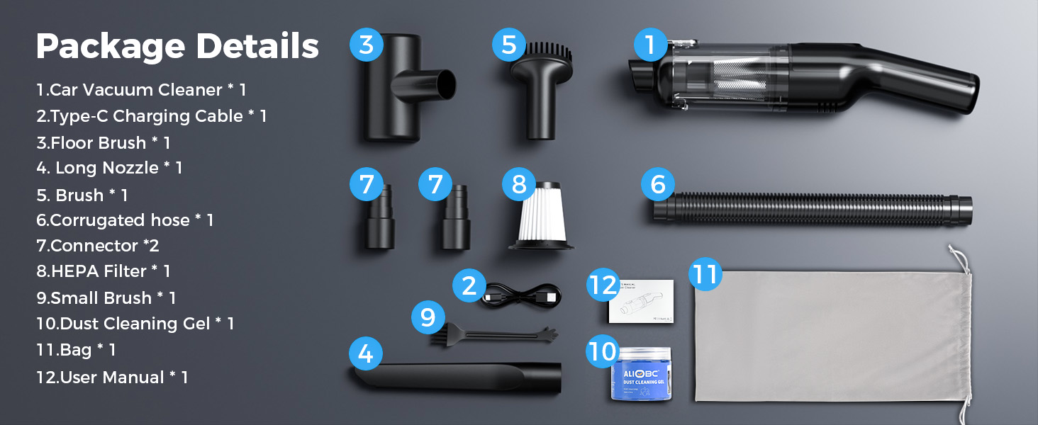 ALIOBC 22000Pa Car Vacuum Cleaner Scene12