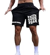 QJQ Men's Letter Graphic Drawstring Waist Shorts Summer Casual Workout Athletic Gym Track Shorts ...
