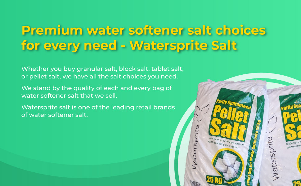 Watersprite Water Softener Salt Pellets 25kg Bag Suitable For All