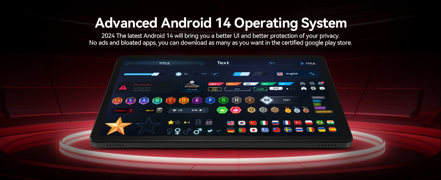 Android 14 tablet