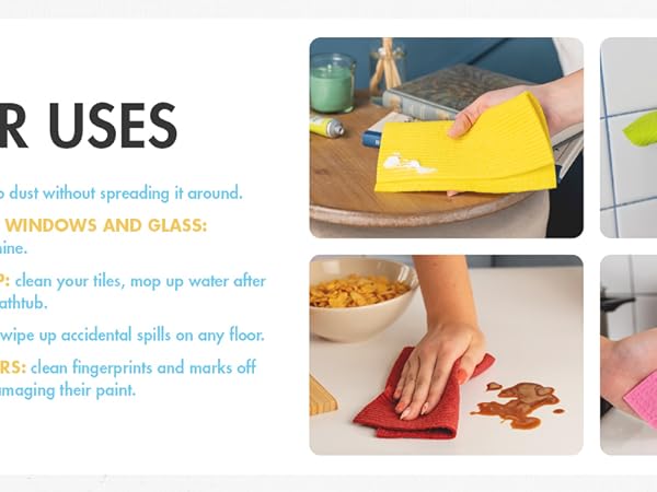 Indoor uses dishcloth