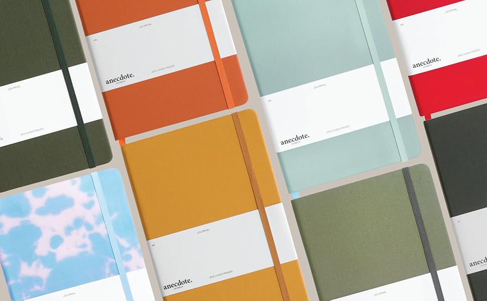 All colors of our journals and notebooks.