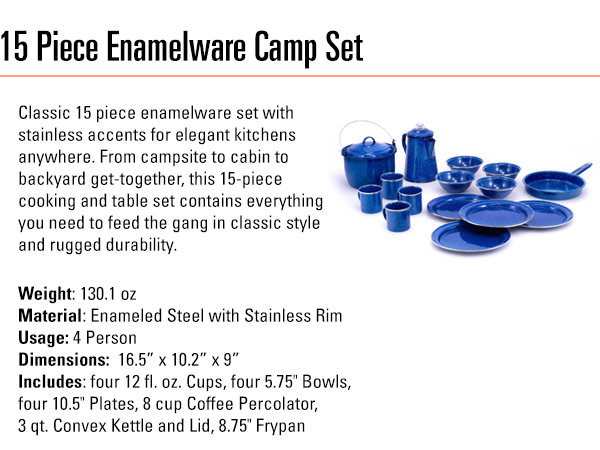 GSI OUTDOORS   食器セット Pioneer Enamelware 4 person Table Set Camp Dishes | GSI Outdoors
