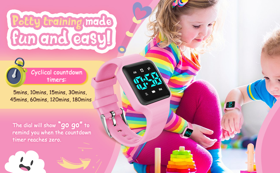 A ALPS Kids Potty Training Watch, Waterproof Digital