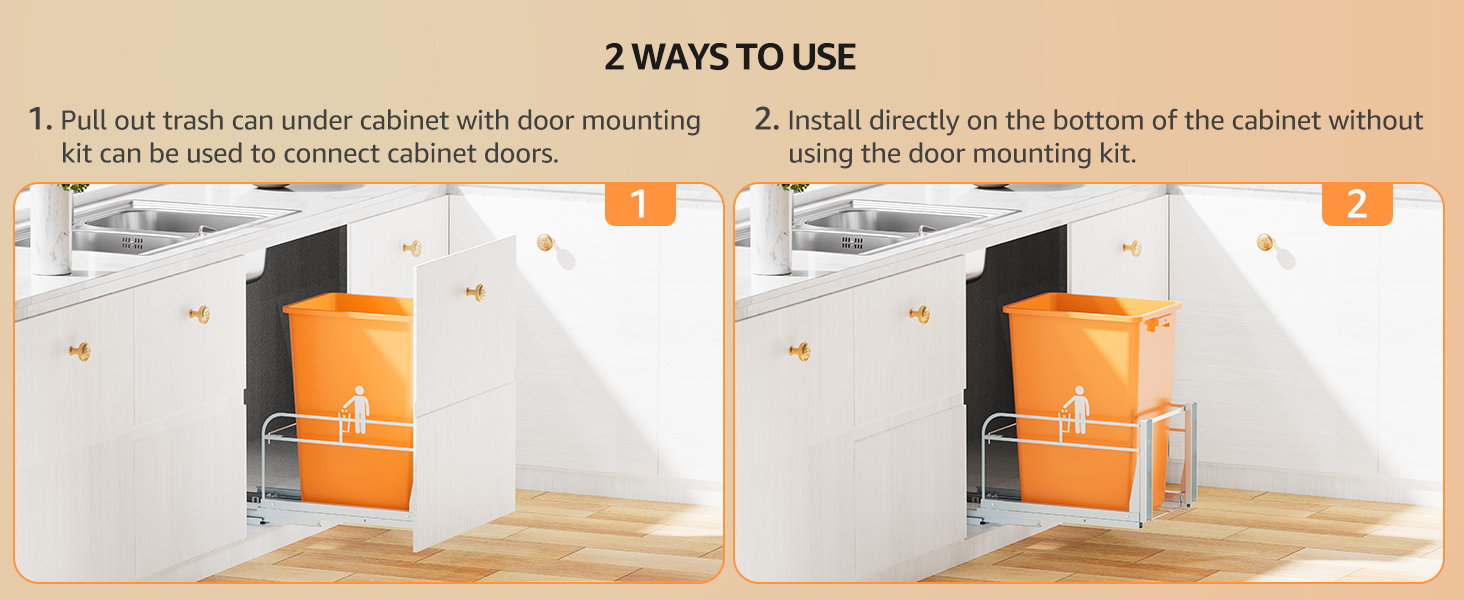 RUNMI Pull Out Trash Can Under with SoftClose