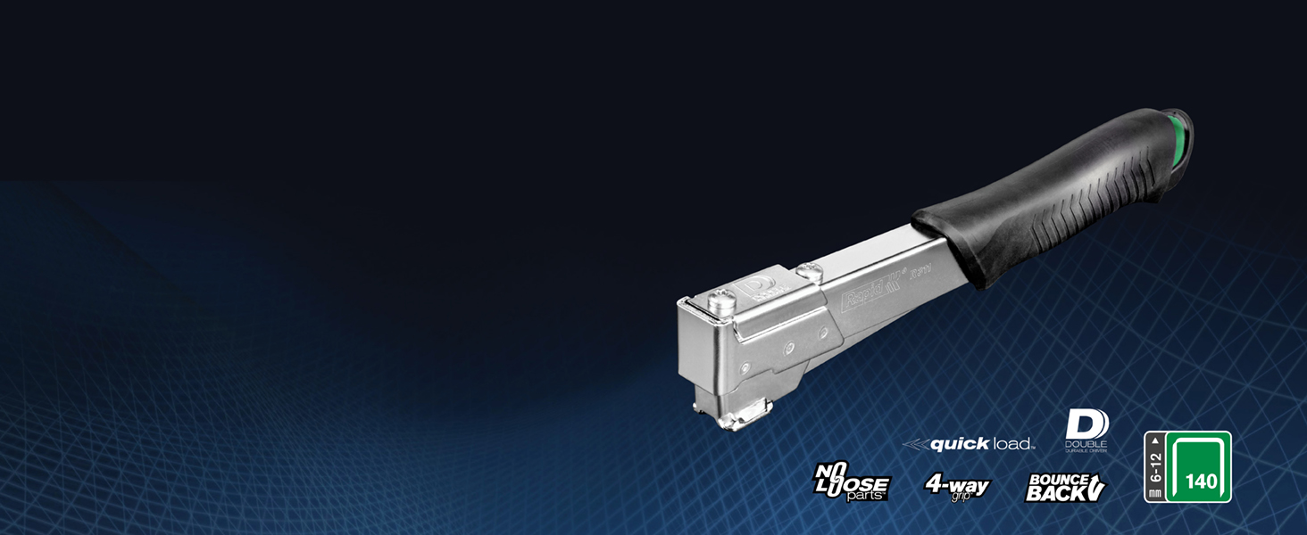 Rapid R311 Hammer Tacker for Roofing/Membranes/Carpeting, Strong AllSteel Construction, Hammer