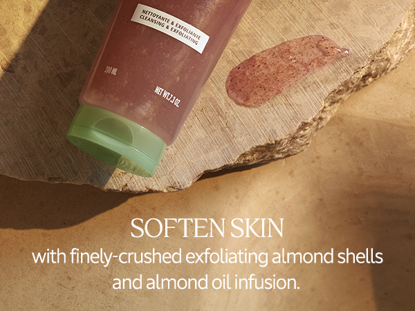 Almond Shower Scrub; Exfoliate and Cleanse