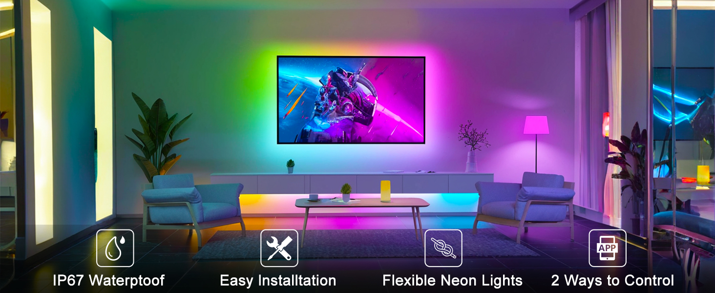 neon christmas lights