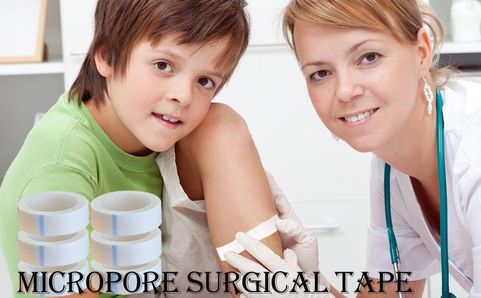 6 Rolls Micropore Surgical Tape, Microporous Tape 1.25cm X 9.1m First