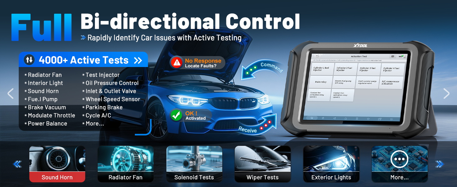 x100 max bidirectional obd2 scanner
