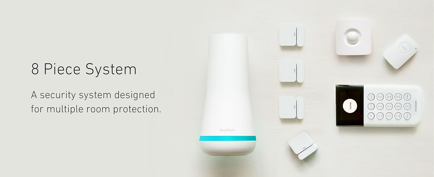 SimpliSafe 8 Piece Wireless Home Security System Optional