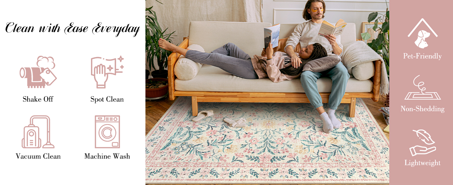 Pink Rugs for Living Room Bedroom Girls Girls Room Playroom Nursery