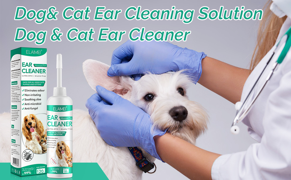 dog and cat ear cleaing