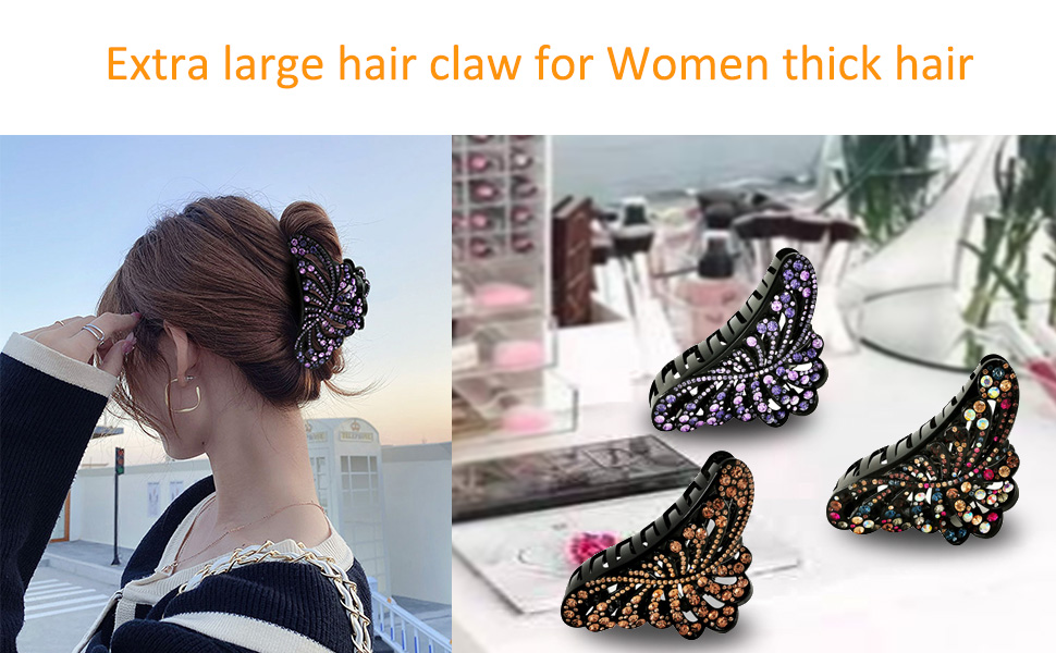 Big claw hair clips for women