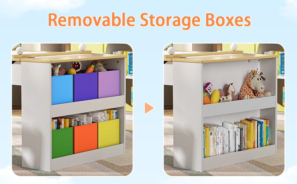 MODCART 3in1 Kids Art Table and Easel Chair Set with