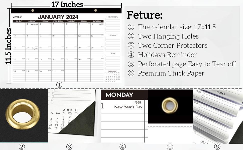 Desk Calendar 20242025 18Month Desk/Wall Calendar