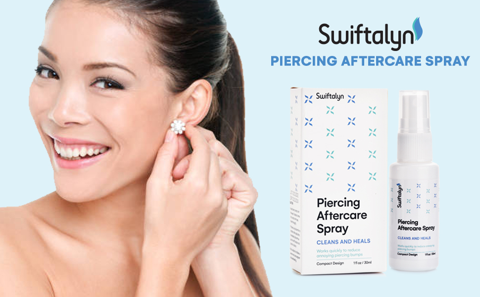 Recuren Plus Piercing Aftercare Spray Solution To Shrink Piercing Bumps, Suitable For Ears, Nose