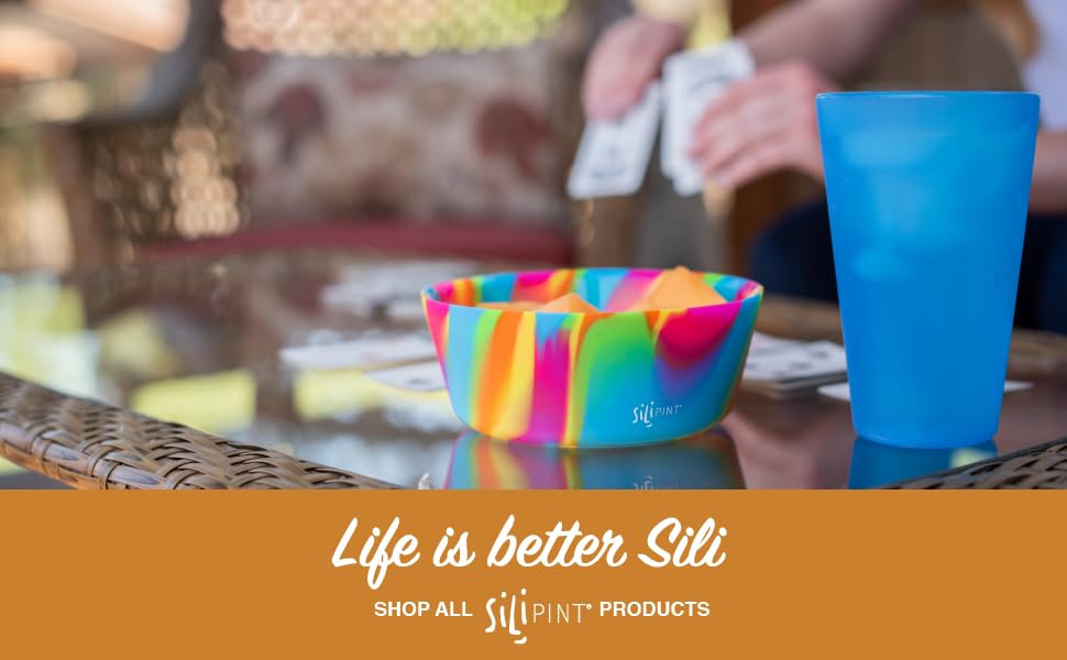 Silipint Silicone Bowl Set, Unbreakable, Flexible, MicrowaveSafe, DishwasherSafe