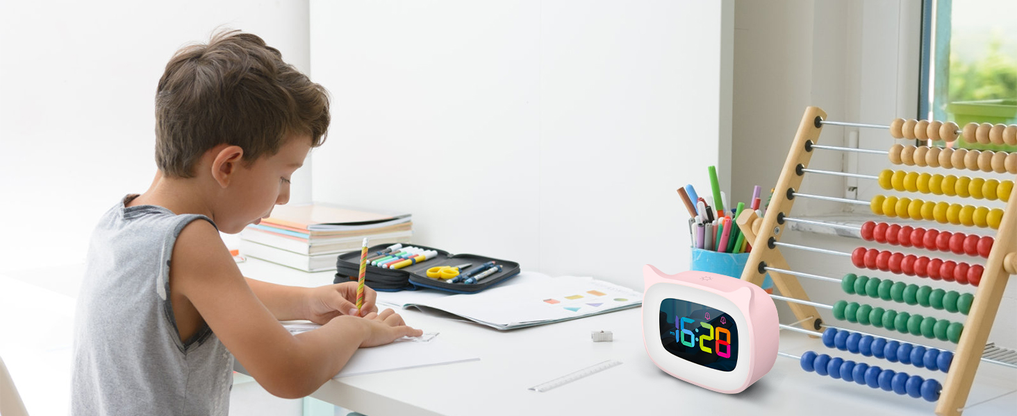 NESIFEE Kids Alarm Clock Ok to Wake Alarm Clock for Girls