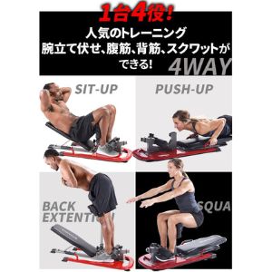 Amazon.co.jp: 腹筋 スクワット トレーニングベンチ 【1台4役