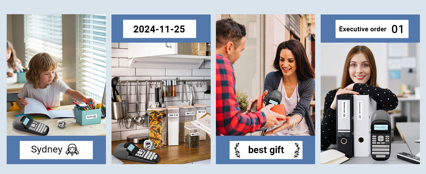 Vixic Label Maker, LT12 Label Maker withTape Waterproof