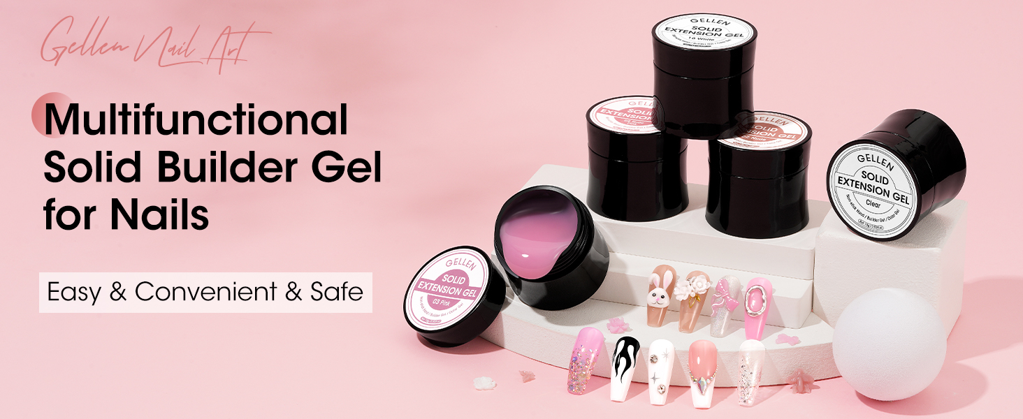 solid builder gel for nails 3d gel