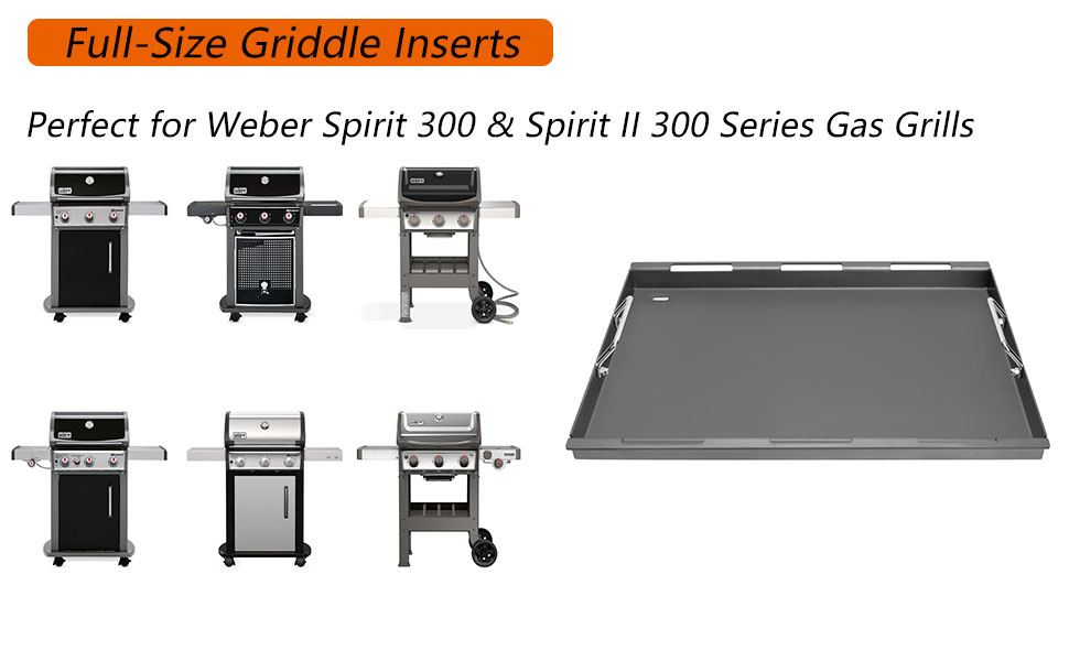 6787 FullSize Griddle Inserts for er Spirit 300 Spirit