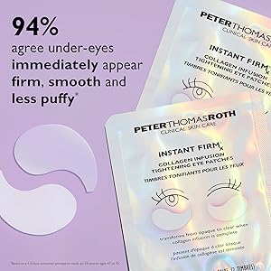 Peter Thomas Roth, Instant FIRMx Collagen Infusion Tightening Eye patches, suggested usage