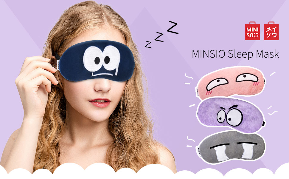 MINISO Lovely Soft Eye Masks with for Travelling For