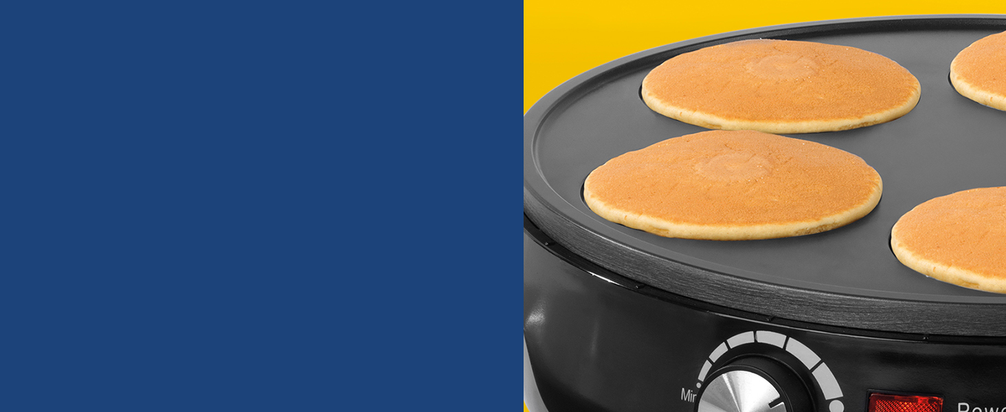 Giles & Posner EK4629 Flip & Stack Pancake Maker, NonStick Hot Plate