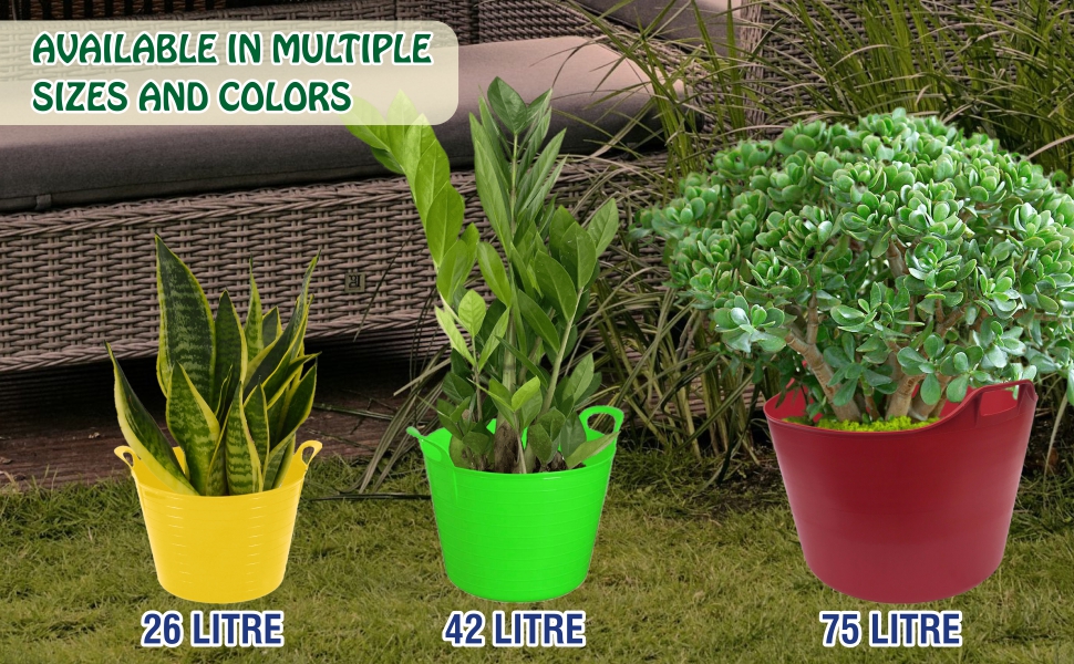 75L Litre Large Robust Flexi Tubs Multipurpose Flexible Rubber Storage