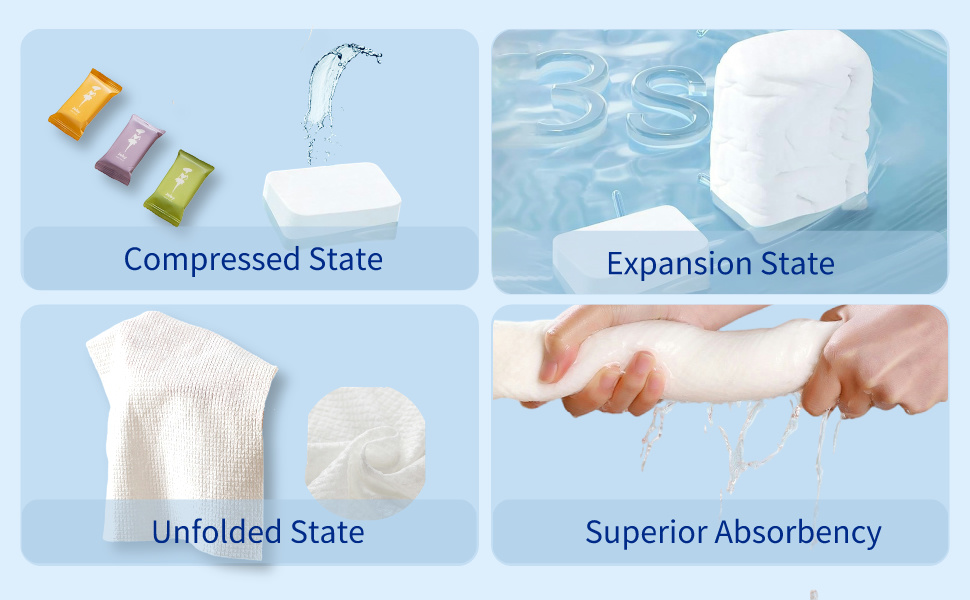 Amazon.com: Dzronda Disposable Compressed Towels, Portable Compressed ...