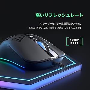 Amazon | JLY J306 70g超軽量 ハニカムゲーミングマウス 7200