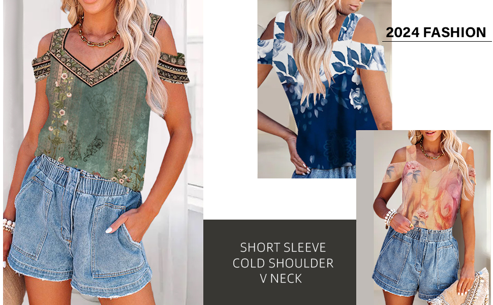 Soesdemo Summer American Flag Printed Tops Womens Tunic Top
