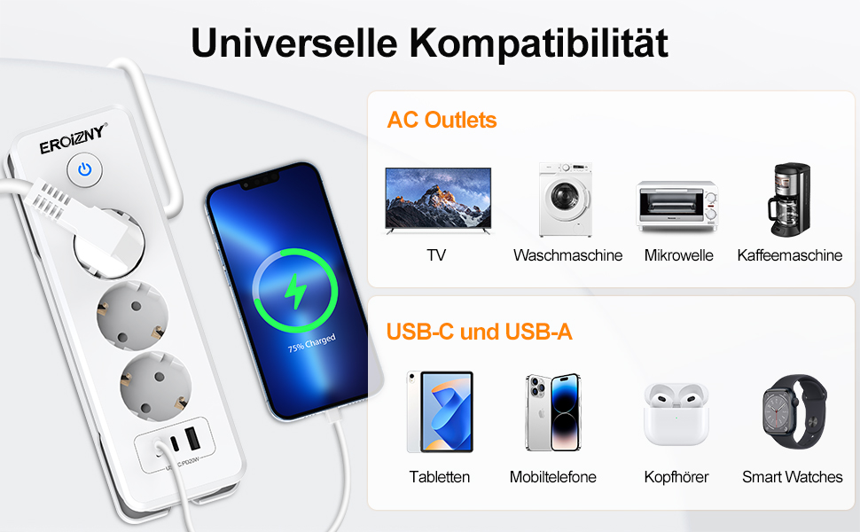 mehrfachstecker mit usb  steckdose mit usb c usb c steckdosemehrfachsteckdose wandmontage
