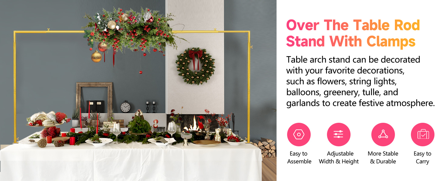 table arch stand, table stands for decoration
