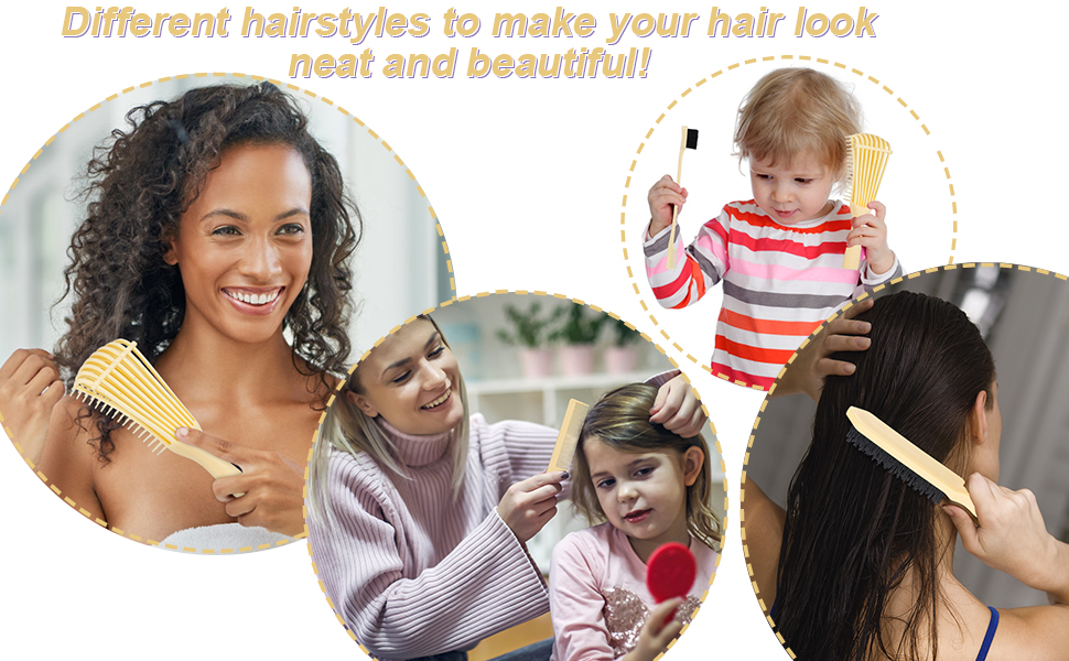 Haarbürste, Entwirrbürste für Naturhaar für Afro Haare