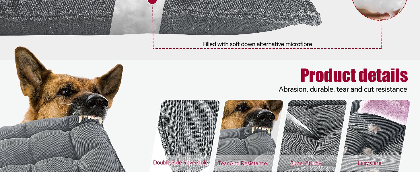 HOMBYS Chew Proof Dog Bed for Aggressive Chewers & Crazy Diggers  
Indestructible and Durable Dog Crate Bed, Water Resis B09ff321 Ae3a 4cef Aed7 39254a419039. CR0,0,1464,600 PT0 SX1464 V1