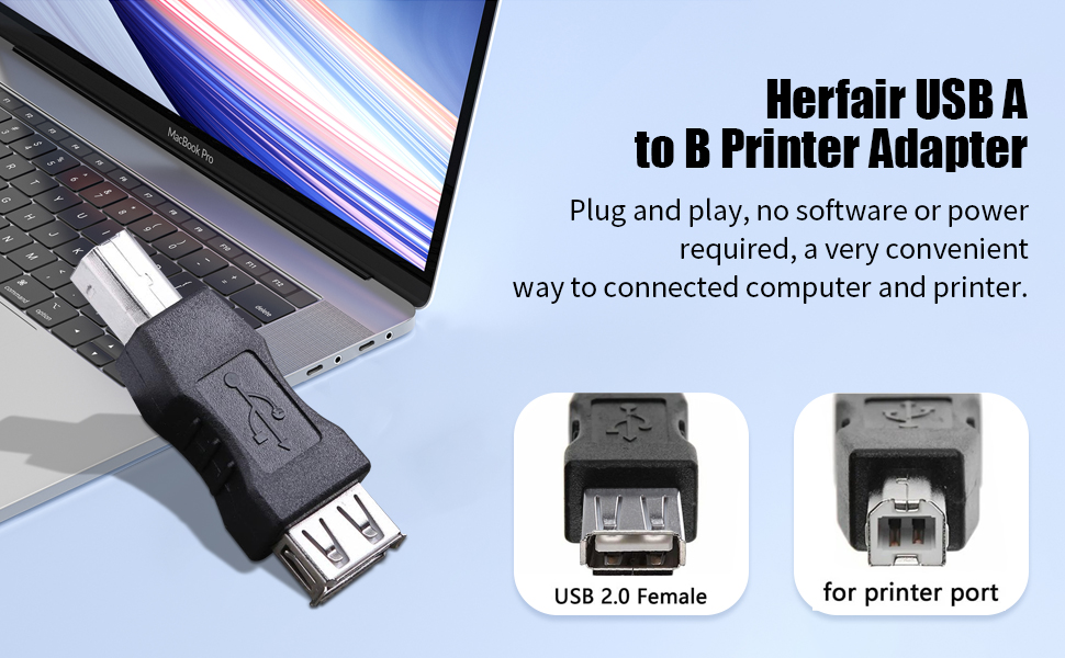 USB to B Printer Adapter